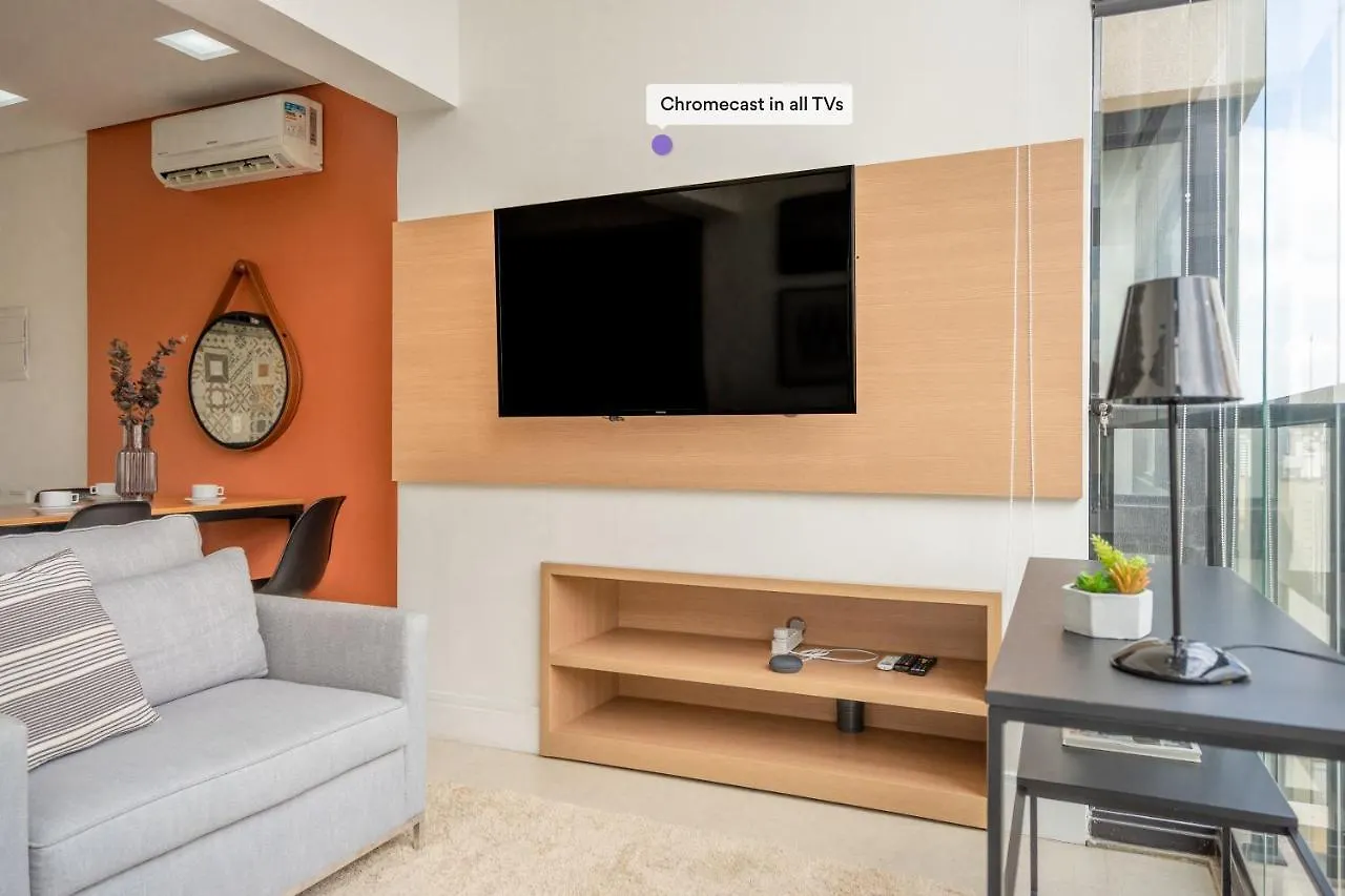 Studio em localização incrível, com garagem, piscina e academia - Vila Olímpia Apartamento São Paulo Brasil